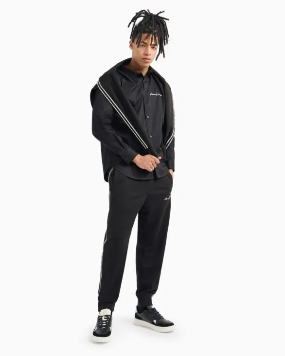 Regular Fit Shirt In Stretch Satin Cotton Black Men Armani Shirts Regular Fit Shirt In Stretch Satin Cotton Black Men Armani Shirts