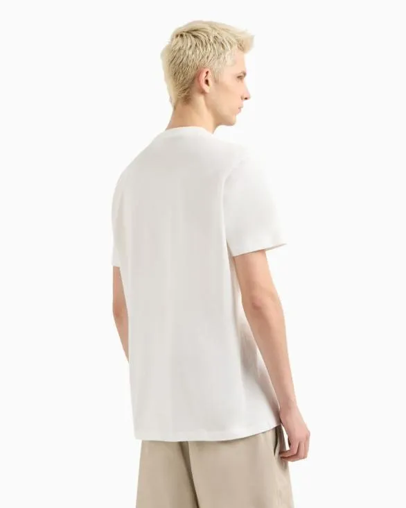 Regular Fit Tshirt With Logo White Men Armani TShirts