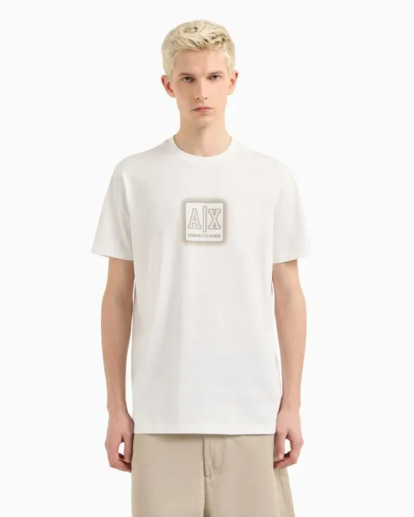 Regular Fit Tshirt With Logo White Men Armani TShirts