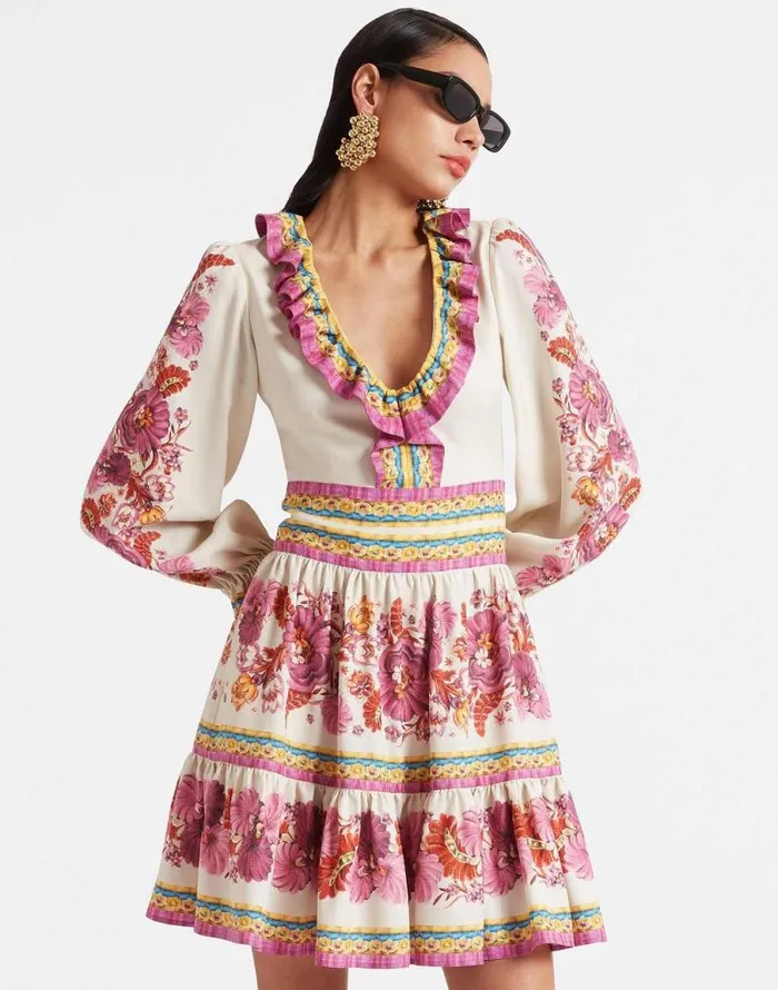 Reina Mini Dress Zodiac Place Multicolor Women La Double J Dresses