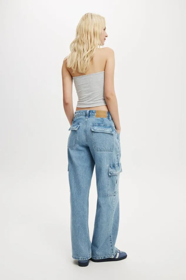 Relaxed Cargo Jean Breeze Blue Women Cotton On Pants Relaxed Cargo Jean Breeze Blue Women Cotton On Pants