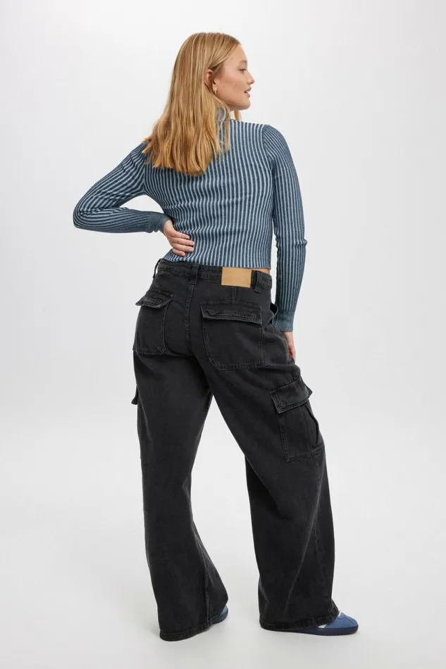 Relaxed Cargo Jean Graphite Black Women Cotton On Pants Relaxed Cargo Jean Graphite Black Women Cotton On Pants