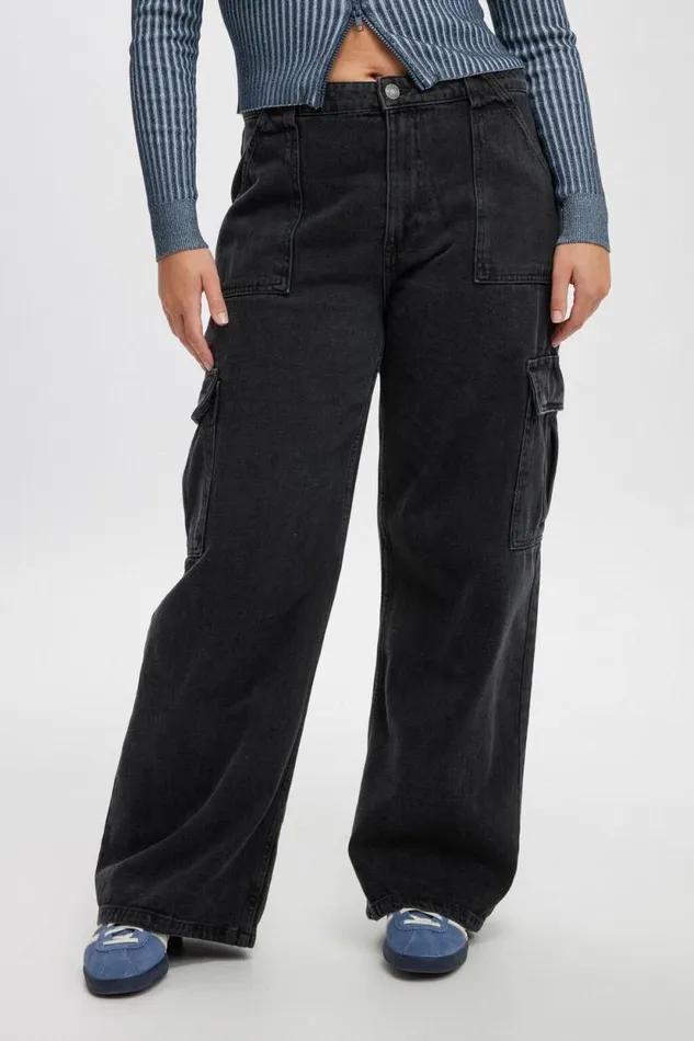 Relaxed Cargo Jean Graphite Black Women Cotton On Pants Relaxed Cargo Jean Graphite Black Women Cotton On Pants
