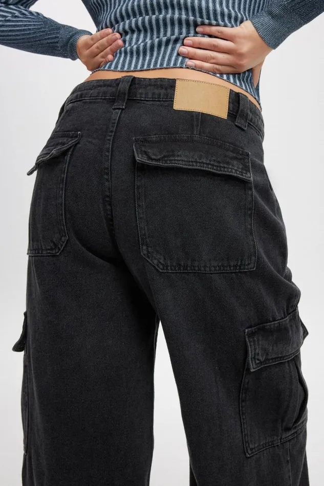 Relaxed Cargo Jean Graphite Black Women Cotton On Pants Relaxed Cargo Jean Graphite Black Women Cotton On Pants