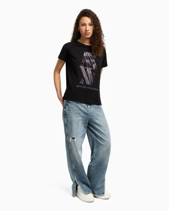 Relaxed Fit TShirts Black Women Armani TShirts Relaxed Fit TShirts Black Women Armani TShirts
