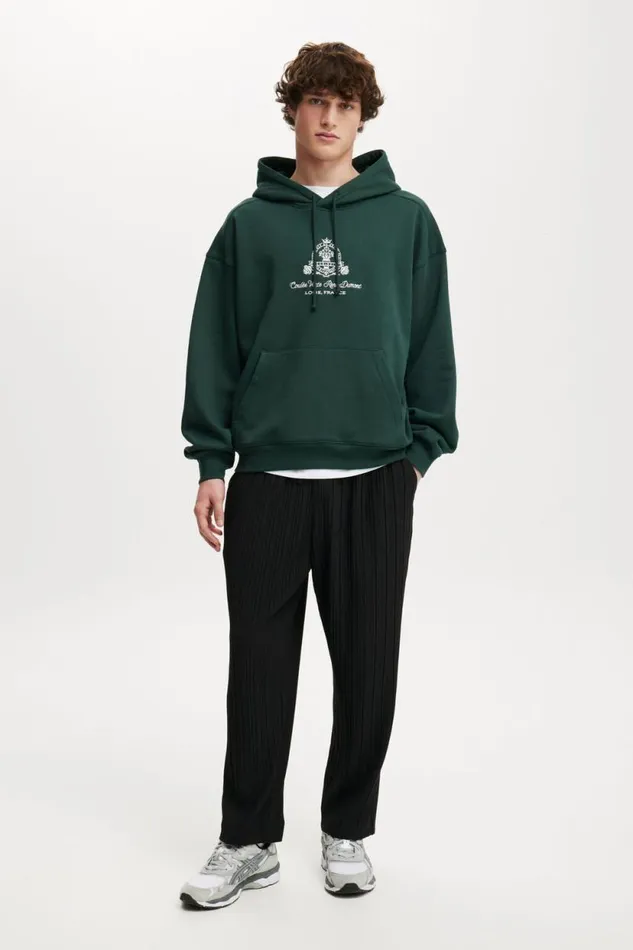 Relaxed Textured Pant Black Men Cotton On Pants