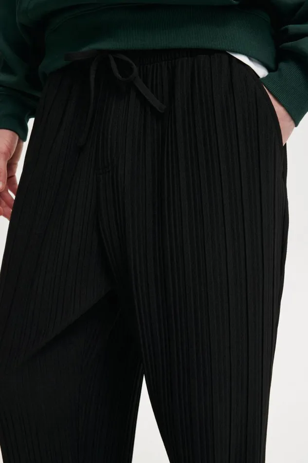 Relaxed Textured Pant Black Men Cotton On Pants