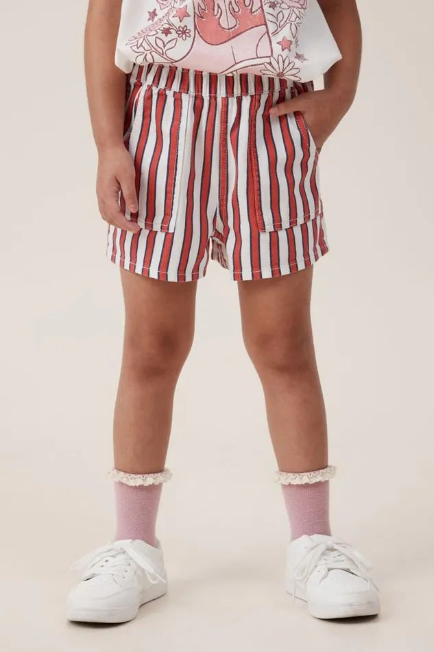 Renee Denim Short Vanillared Stripe Girls Cotton On Shorts Skirts and Playsuits