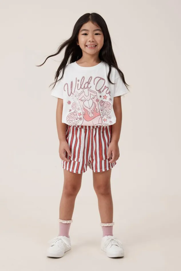 Renee Denim Short Vanillared Stripe Girls Cotton On Shorts Skirts and Playsuits Renee Denim Short Vanillared Stripe Girls Cotton On Shorts Skirts and Playsuits