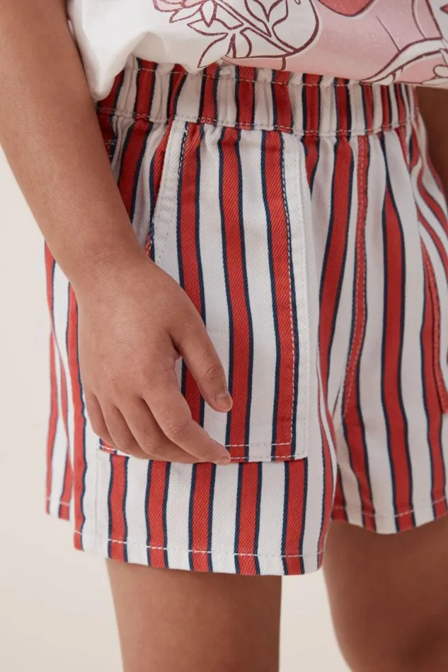 Renee Denim Short Vanillared Stripe Girls Cotton On Shorts Skirts and Playsuits Renee Denim Short Vanillared Stripe Girls Cotton On Shorts Skirts and Playsuits