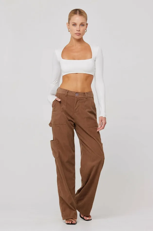 RESA Elsa Cargo Pant In Espresso Women Basics