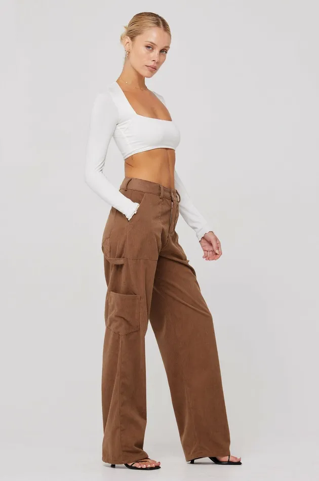 RESA Elsa Cargo Pant In Espresso Women Basics