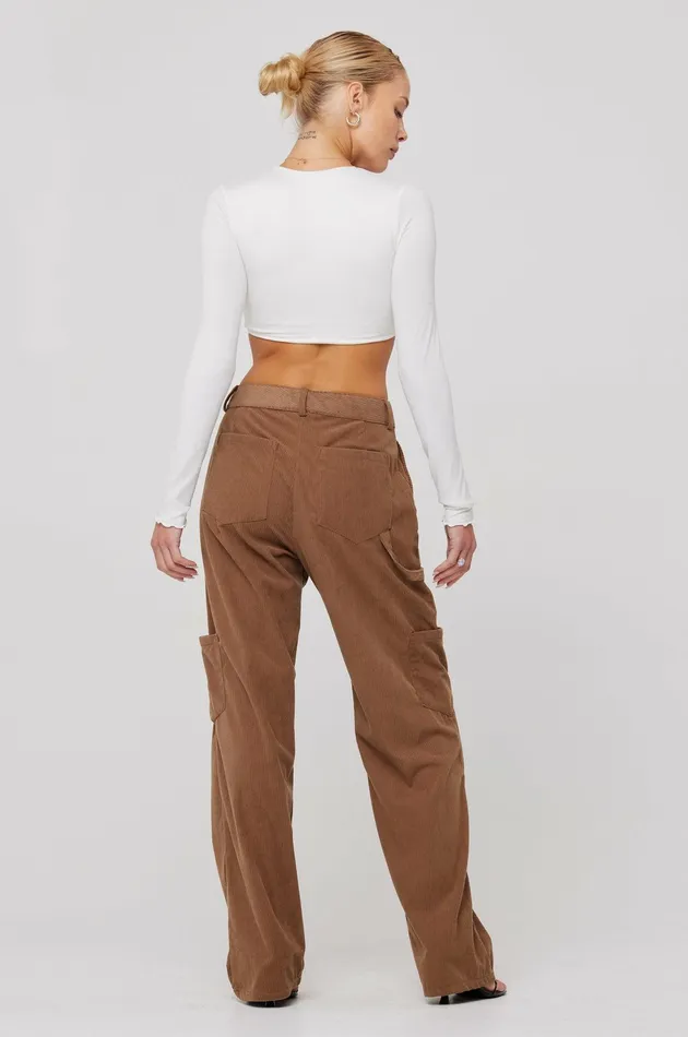 RESA Elsa Cargo Pant In Espresso Women Basics