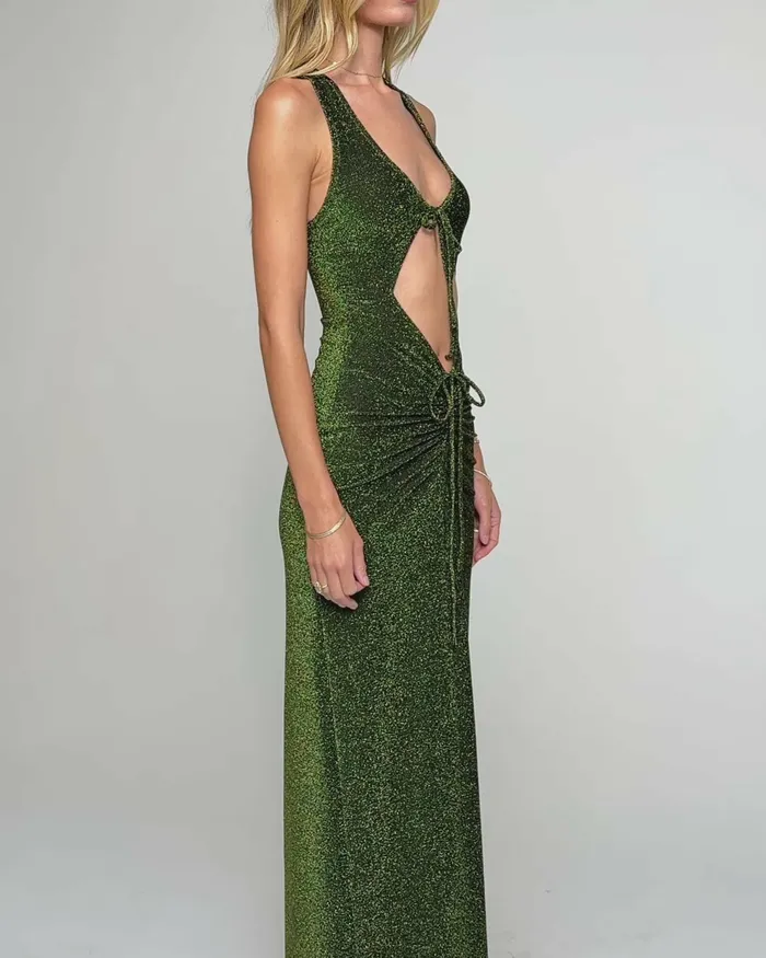 RESA Ivy Dress In Peridot Women Midi Dress