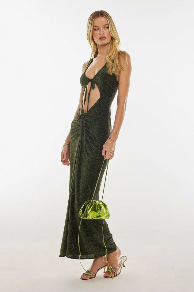 RESA Ivy Dress In Peridot Women Midi Dress