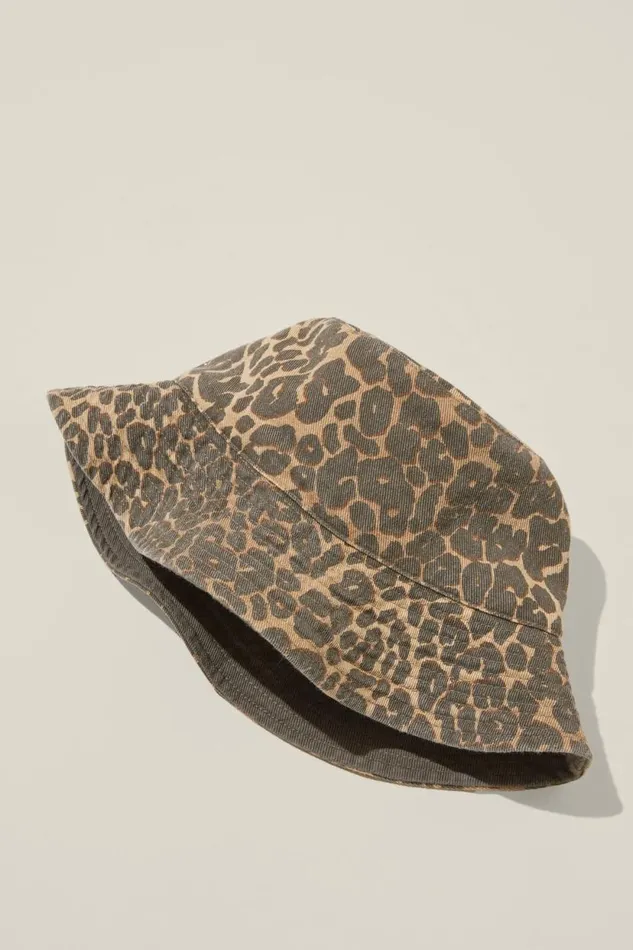 Reversible Bianca Bucket Hat Leopard Women Cotton On Hats