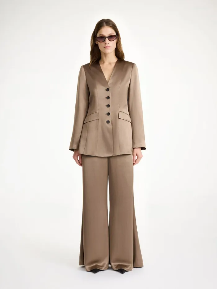 Rinnah SingleBreasted Blazer Shitake Women By Malene Birger Blazers