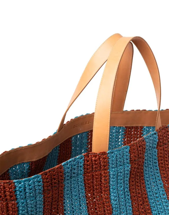 Riviera Tote Bicolore Turchese Women La Double J Bags and Pochettes Riviera Tote Bicolore Turchese Women La Double J Bags and Pochettes