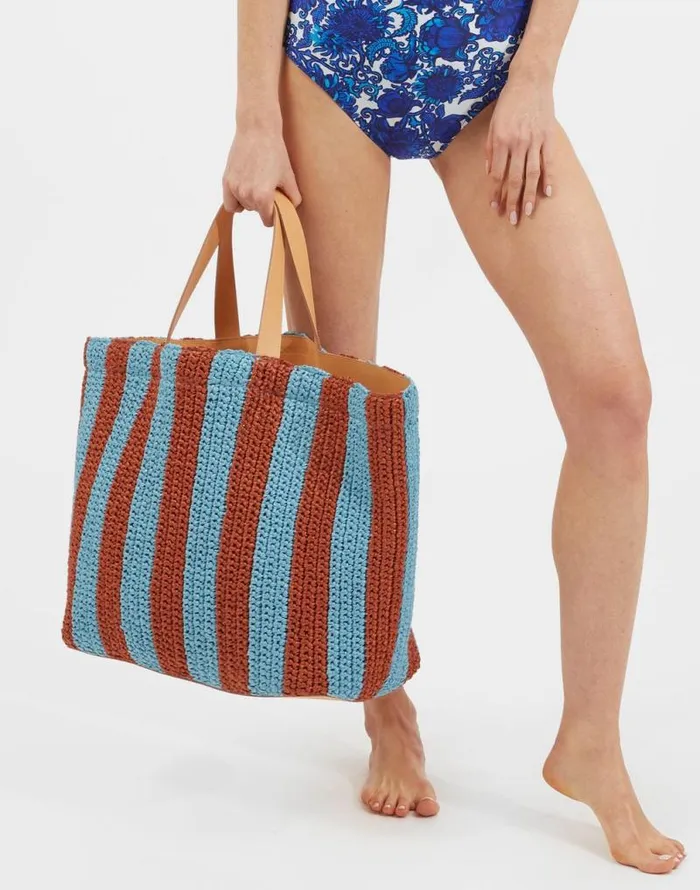 Riviera Tote Bicolore Turchese Women La Double J Bags and Pochettes Riviera Tote Bicolore Turchese Women La Double J Bags and Pochettes