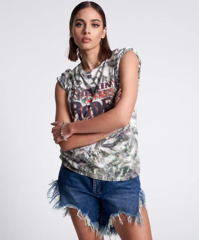 RODEO ORGANIC CHROMATIC UNISEX TEE Women One Teaspoon Basic Tees