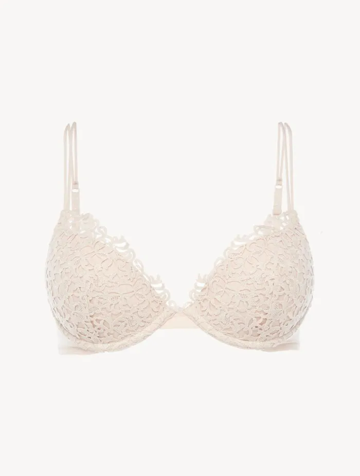 Rose Beige Pushup Bra Lingerie La Perla Padded