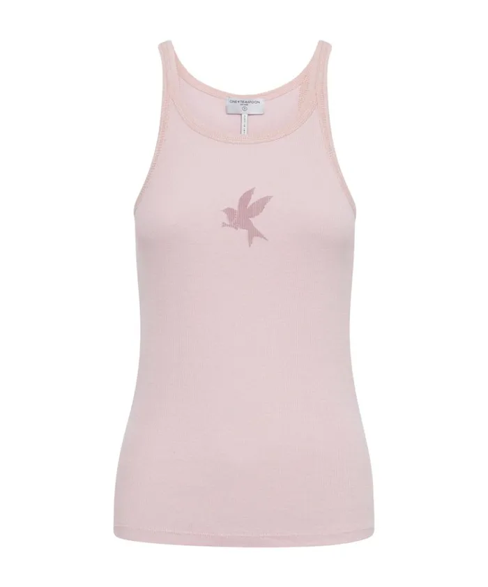 ROSE QUARTZ ONE TEASPOON RIB SINGLET Women One Teaspoon Tees and Tanks ROSE QUARTZ ONE TEASPOON RIB SINGLET Women One Teaspoon Tees and Tanks