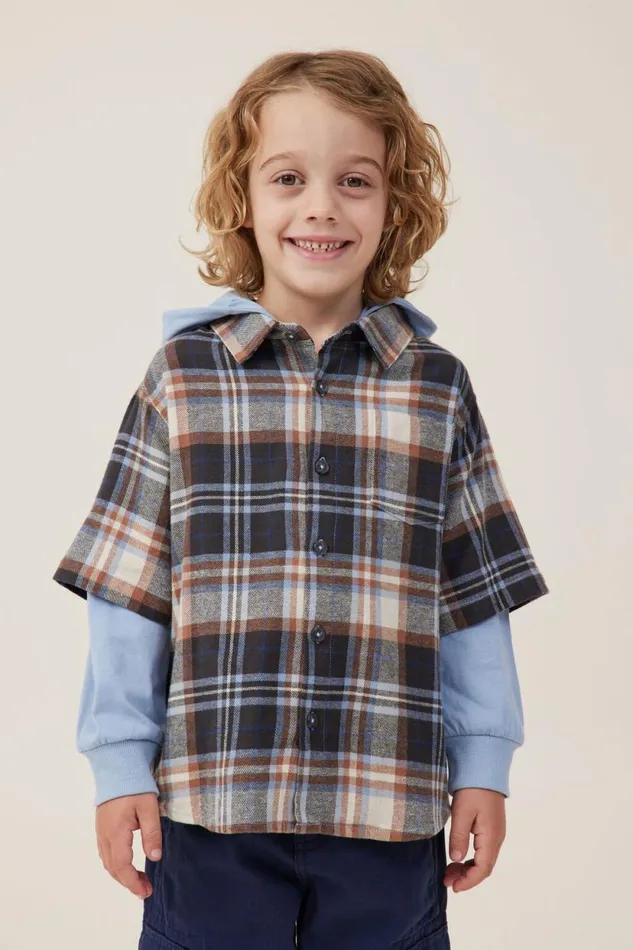 Rugged Long Sleeve Layered Shirt Dusty Bluecoco Jumbo Plaid Boys Cotton On Shirts Rugged Long Sleeve Layered Shirt Dusty Bluecoco Jumbo Plaid Boys Cotton On Shirts