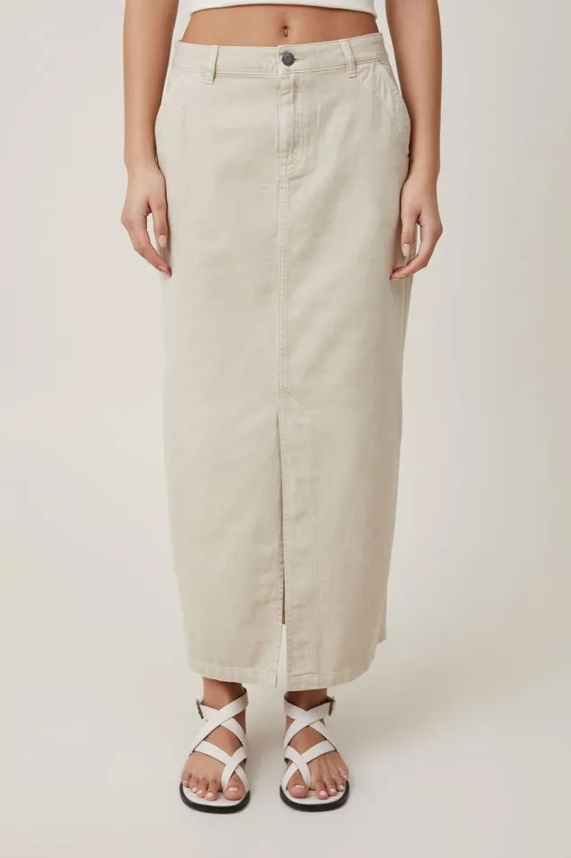 Ryder Utility Maxi Skirt Stone Women Cotton On Skirts