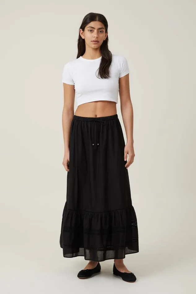 Rylee Lace Maxi Skirt Black Women Cotton On Skirts