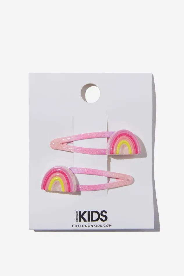 Sadie Snap Clips Ombre Glitter Rainbows Girls Cotton On Hair Accessories