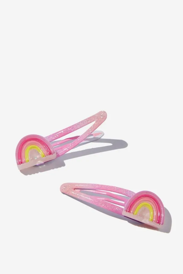 Sadie Snap Clips Ombre Glitter Rainbows Girls Cotton On Hair Accessories Sadie Snap Clips Ombre Glitter Rainbows Girls Cotton On Hair Accessories