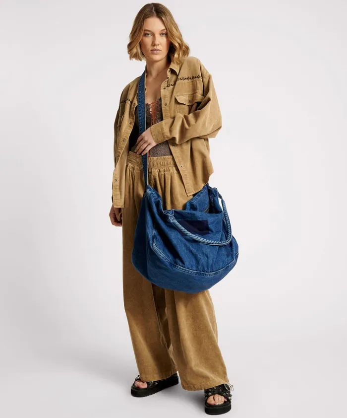 SALTY SAILOR DENIM OVERNIGHTER BAG Women One Teaspoon Bags SALTY SAILOR DENIM OVERNIGHTER BAG Women One Teaspoon Bags
