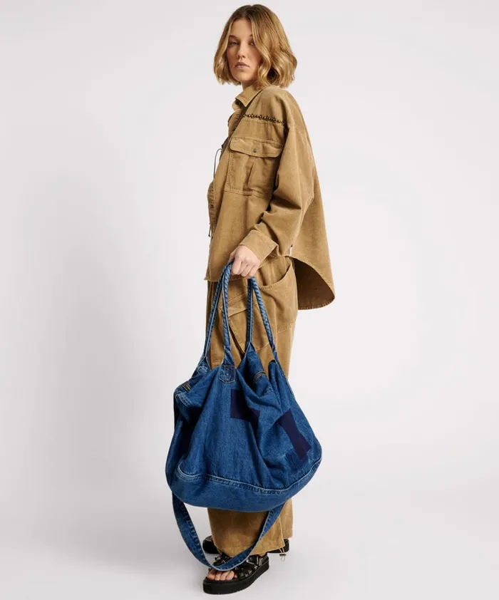 SALTY SAILOR DENIM OVERNIGHTER BAG Women One Teaspoon Bags SALTY SAILOR DENIM OVERNIGHTER BAG Women One Teaspoon Bags