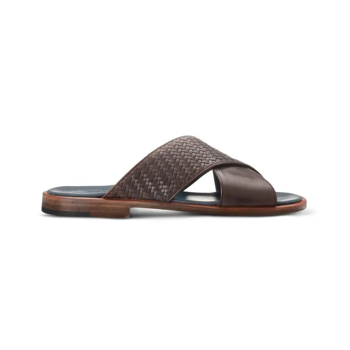Sandals Men Moreschi Brown Leather Sandal