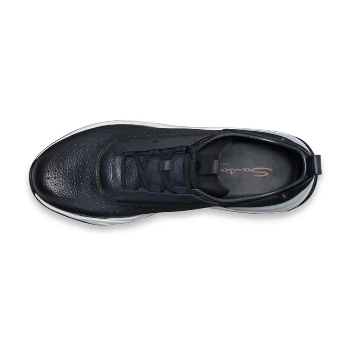 Santoni Blue Leather Sneaker Men Sneakers