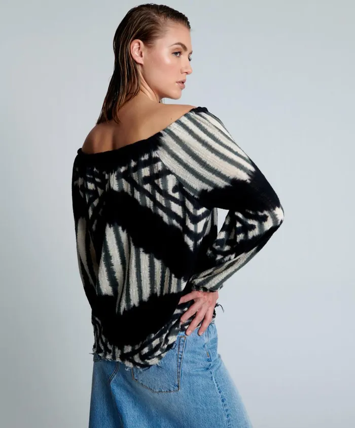 SANTORINI HAND PRINTED MINOAN TOP Women One Teaspoon Tops