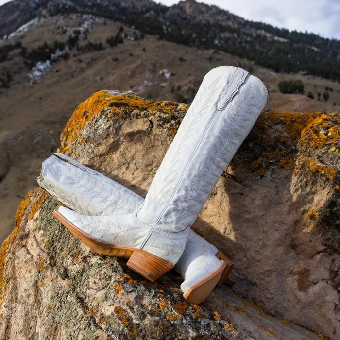 Sarah Boots White Women Stetson Western