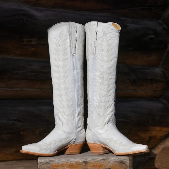 Sarah Boots White Women Stetson Western