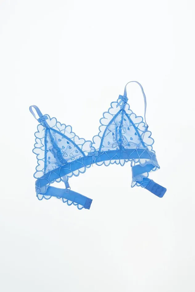 Sasha Embroidered Mesh Triangle Bralette Dream Cloud Women Cotton On Bras