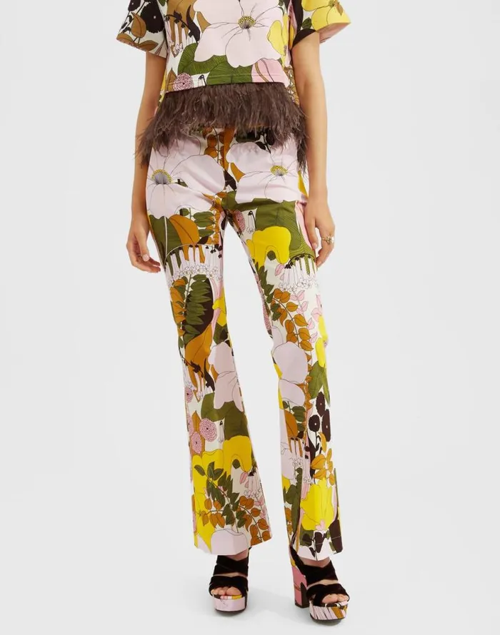 Saturday Night Pants Big Flower Rose Women La Double J Shorts and Pants