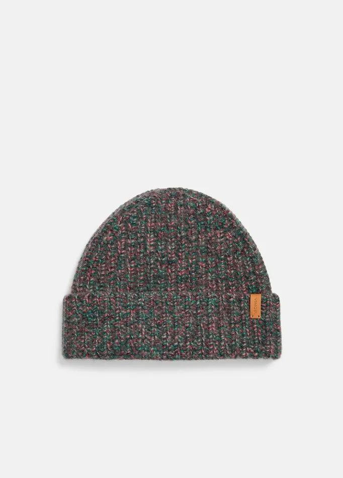 Scarves and Hats Women Vince Marl Cashmere ChunkyKnit Beanie Emerald Leaf
