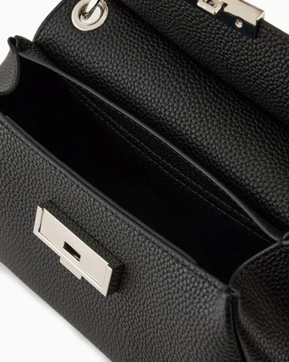Sequined Shoulder Bag With Metallic Details Black Women Armani Crossbody Bags Sequined Shoulder Bag With Metallic Details Black Women Armani Crossbody Bags