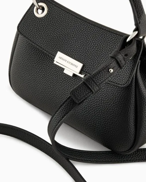 Sequined Shoulder Bag With Metallic Details Black Women Armani Crossbody Bags Sequined Shoulder Bag With Metallic Details Black Women Armani Crossbody Bags