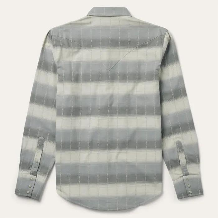 Serape Dobby Twill Western Shirt Brown Men Stetson Modern Cut