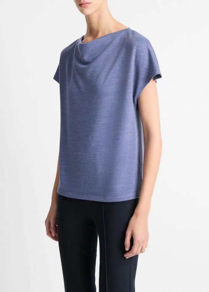 Shirts and Tops Women Vince Knit CowlNeck Top Dark Peri Shirts and Tops Women Vince Knit CowlNeck Top Dark Peri