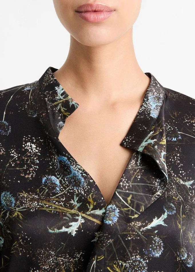 Shirts and Tops Women Vince Thistle Silk DrapedCollar Blouse Aqua Shadow Shirts and Tops Women Vince Thistle Silk DrapedCollar Blouse Aqua Shadow