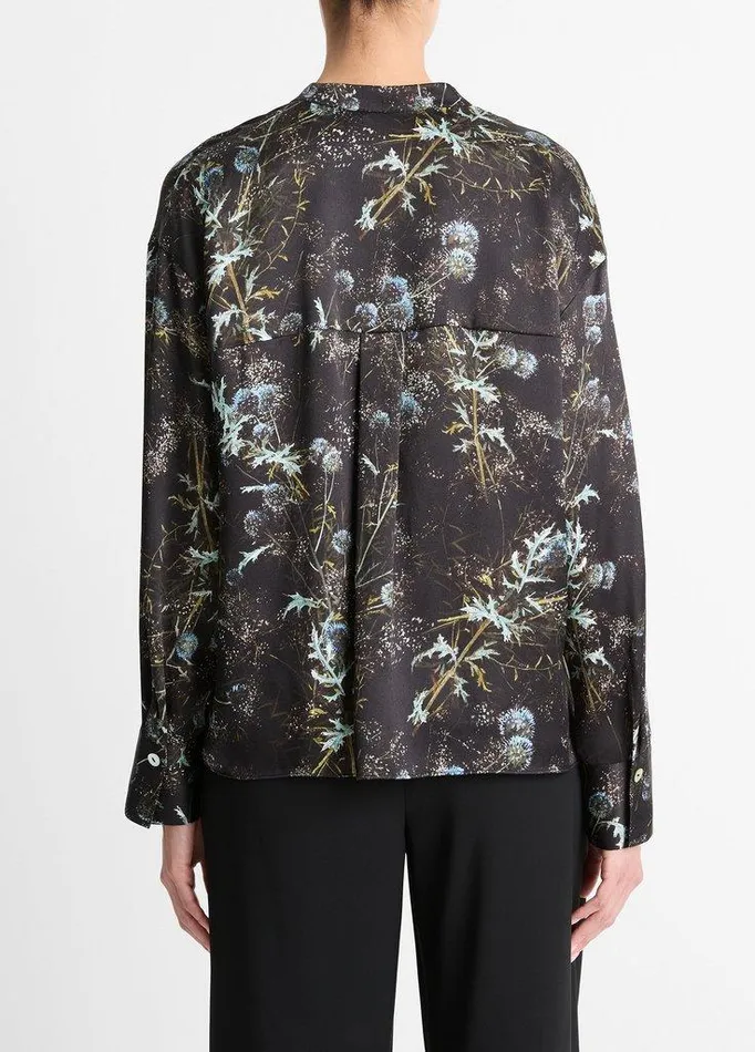 Shirts and Tops Women Vince Thistle Silk DrapedCollar Blouse Aqua Shadow Shirts and Tops Women Vince Thistle Silk DrapedCollar Blouse Aqua Shadow