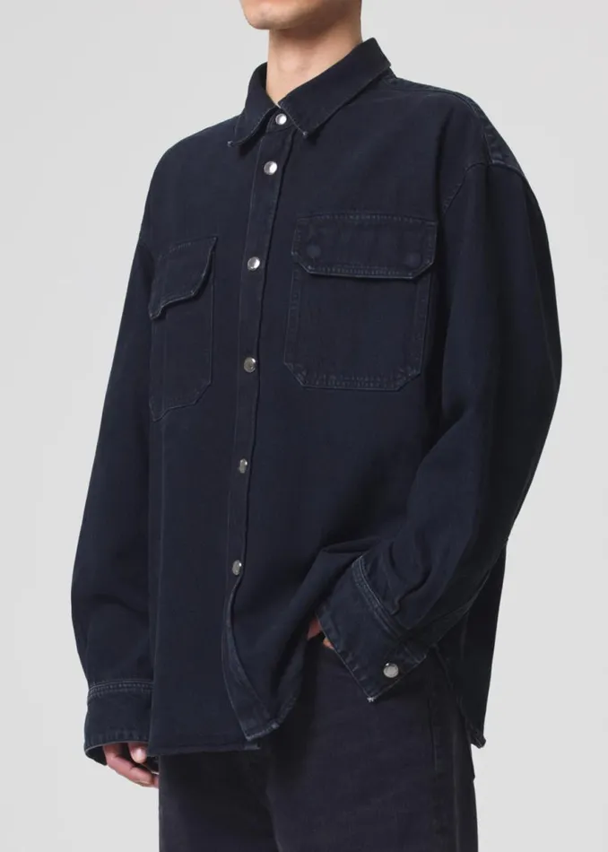 Shirts Men Agolde Camryn Shirt In Crushed