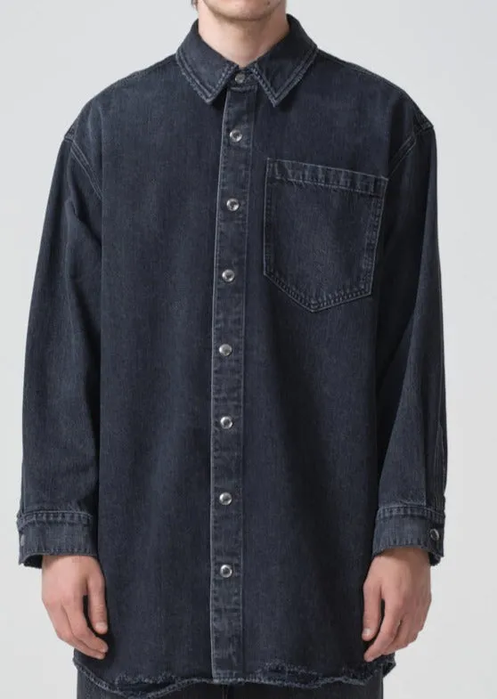 Shirts Men Agolde Lucas Shirt In Disappear