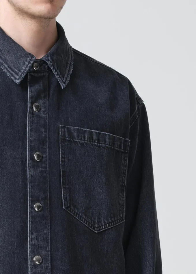 Shirts Men Agolde Lucas Shirt In Disappear